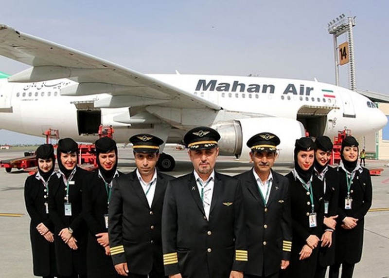 Самолет, пилоты и бортпроводники иранской компании Mahan Air